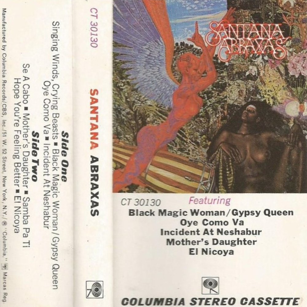 Santana ‎– Abraxas - Audio Cassette Tape With Case and Inserts